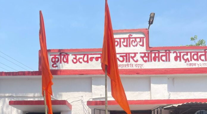 भद्रावती कृषी उत्पन्न बाजार समितीवर नविन संचालक मंडळ रुजू