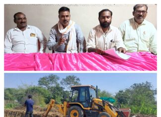 तलावाचे अवैध उत्खनन करून सुपीक गाळ दिला विट कारखान्याला .