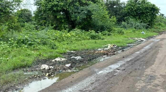 भद्रावतीचा कचरा बरांज मानोरा वासियांच्या उंबरठ्यावर